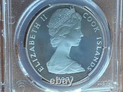PCGS PR67CAM Silver Cook Island Coronation $2. Suttle Blue Tone on Obv & Rev