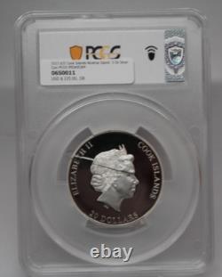 PCGS PR69 2023 Cook Islands $20 FDOI Alcatraz Island 3oz Silver Coin 055GRA