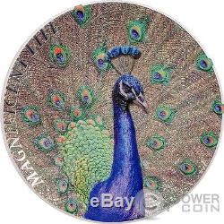 PEACOCK Magnificent Life 1oz Silver Coin 5$ Cook Islands 2015