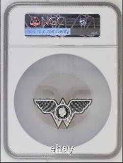 PF70 FR Ultra Cameo NGC 2022 Cook Islands DC Comics Wonder Woman Proof Silver