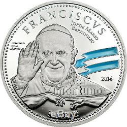 POPE CANONIZATION Religious People Set of 3 Silver Coins 2014 Cook Islands