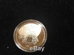 PULTUSK METEORITE $5 Paladium tone Silver Coin Cook Islands 2008 Crown Proof