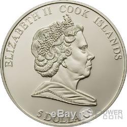 PULTUSK METEORITE Comet Silver Coin 5$ Cook Islands 2008