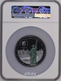 Queen Elizabeth II 2021 Miss Liberty 9/11 20th Anniver $25 5oz Silver Coin PF70