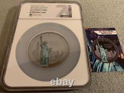 Queen Elizabeth II 2021 Miss Liberty 9/11 20th Anniver $25 5oz Silver Coin PF70