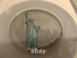 Queen Elizabeth II 2021 Miss Liberty 9/11 20th Anniver $25 5oz Silver Coin PF70