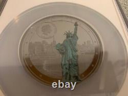 Queen Elizabeth II 2021 Miss Liberty 9/11 20th Anniver $25 5oz Silver Coin PF70