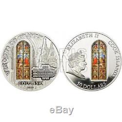 RARE Cook Islands 20$ 2011 WINDOWS OF HEAVEN COLOGNE First coin in series