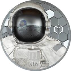 REAL HEROES ASTRONAUT 2024 $20 3 oz Silver Black Proof Coin Cook Islands CIT