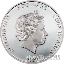 ROLLER Eclectic Nature Bird 1 Oz Silver Coin 5$ Cook Islands 2022