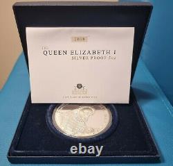 Rare 2008 Silver Proof 5oz COOK ISLANDS Elizabeth I $25 Ltd Etd 450 Boxed + CoA