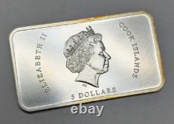 Rare 2014 Cook Islands. 999 Silver $5 Scented Chocolate Art Bar 20g
