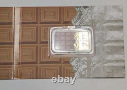 Rare 2014 Cook Islands. 999 Silver $5 Scented Chocolate Art Bar 20g