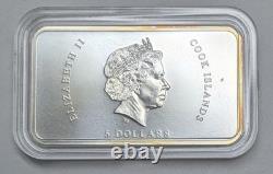 Rare 2014 Cook Islands. 999 Silver $5 Scented Chocolate Art Bar 20g
