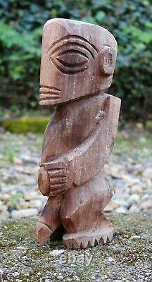 Rare Antique Rarotonga Tangaroa (Atua) Fisherman's God 9 3/8 x 3 5/8w