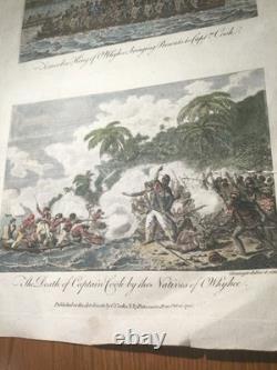 Rare Original 1788 Captain Cook Death Engraving Hawaii King Hand COLORED Antique Rare Original 1788 Captain Cook Death Engraving Hawaii King Hand COLORED Antique