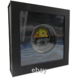 Real Heroes Coast Guard 3 oz Silver Black Proof $20 2023 Cook Islands