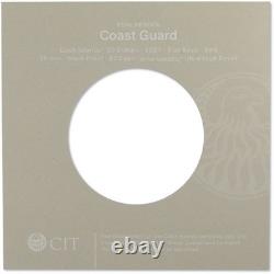 Real Heroes Coast Guard 3 oz Silver Black Proof $20 2023 Cook Islands