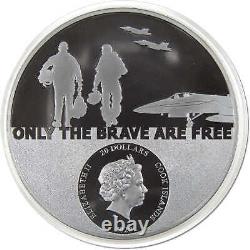 Real Heroes Fighter Pilot 3 oz. 999 Silver $20 Proof Cook Islands COA