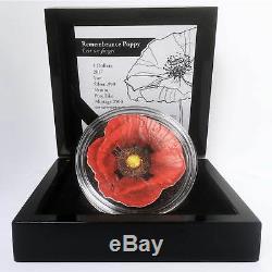 Remembrance Poppy 1oz Silver Coin 2017 Cook Islands