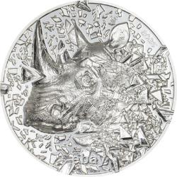 Rhino Silver Burst 2025 3oz $20 Silver Proof Coin Cook Islands Coin Invest Trust