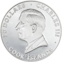 Rhino Silver Burst 2025 3oz $20 Silver Proof Coin Cook Islands Coin Invest Trust