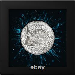 Rhino Silver Burst 2025 3oz $20 Silver Proof Coin Cook Islands Coin Invest Trust