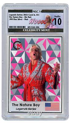 Ric Flair 2023 3 grams Pure Silver Pink Colorway Coin TYSON LAUNCH SPECIAL