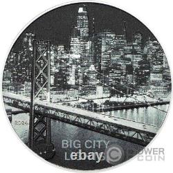 SAN FRANCISCO Big City Lights Silver Coin 5$ Cook Islands 2024