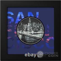 SAN FRANCISCO Big City Lights Silver Coin 5$ Cook Islands 2024