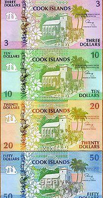 SET Cook Islands, $3102050 1992, AAA prefix, Picks 7-8-9-10, UNC