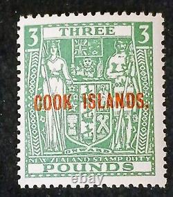 SG 135w & 136w Cook Islands 1943-54. Inverted watermark. Fine. MNH OG