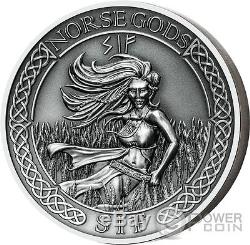 SIF Norse Gods High Relief 2 Oz Silver Coin 10$ Cook Islands 2016