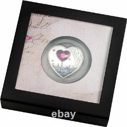 SILVER HEARTS BRILLIANT LOVE 2022 Cook Islands 22g silver proof coin