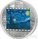 STARRY NIGHT Vincent Van Gogh 3 Oz Silver Coin 20$ Cook Islands 2015