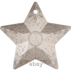 STARRY SKY Holiday Ornament 1 Oz Silver Coin $5 Cook Islands 2024