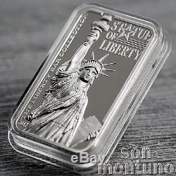 STATUE OF LIBERTY 2 oz Silver Bar Coin 2017 Cook Islands FIRST OF NEW SERIES
