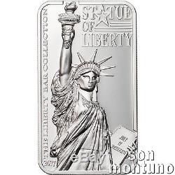 STATUE OF LIBERTY 2 oz Silver Bar Coin 2017 Cook Islands FIRST OF NEW SERIES