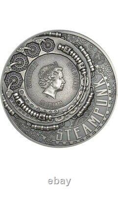 STEAMPUNK 2020 $20 3 OZ SILVER ANTIQUE FINISH COOK ISLANDS COIN, No Any Discount