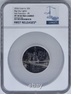 San Francisco Big City Lights 2024 Cook Islands Silver Coin $5 NGC PF70 UCAM FR