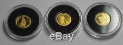 Set mit 3 Goldmünzen Griechische Götter je 5 Dollars Cook Islands 2009