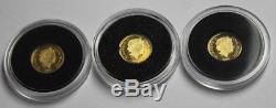 Set mit 3 Goldmünzen Griechische Götter je 5 Dollars Cook Islands 2009
