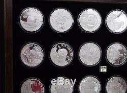 Set of 20 1997 $50 Cook Islands Sterling Silver Coins Comm. 20Cent. Of History