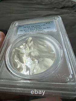 Silver 2023 Cook Islands 2oz The Wave PCGS PR70 DCAM First Day Issue Box