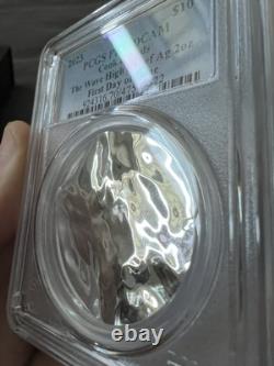 Silver 2023 Cook Islands 2oz The Wave PCGS PR70 DCAM First Day Issue Box