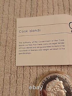 Silver Coin 2013 Cook Islands $5 20g PGA Tour with 3D Golf Club insert 1 of 2500