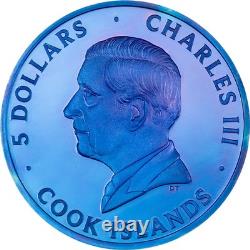 Spectrum Parrot 2026 $5 1 oz Pure Silver Prism Plated Coin Cook Islands CIT
