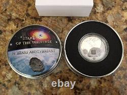 Stardust of the Universe 2008 Pultusk Meteorite. 925 Silver Coin