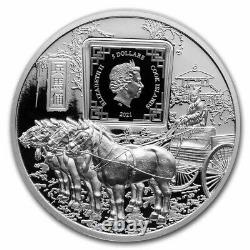 TERRACOTTA WARRIORS 2021 Cook Is, $5 1oz SILVER NGC 70 FR ULTRA HIGH RELIEF COIN