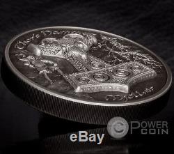 THOR HAMMER Mjollnir 2 Oz Silver Coin 10$ Cook Islands 2017